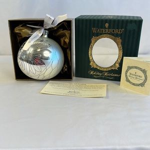 Waterford Heirloom Star Cut Festival Ball Glass Ornament